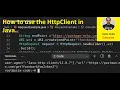 How to use the HttpClient in Java
