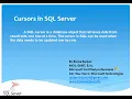 Cursors in SQL Server T-SQL