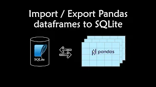 Import export Pandas dataframes to SQLite database