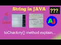 toCharArry method of string class in java String handling