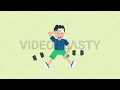 Man Tired After Workout Animation MOV GIF