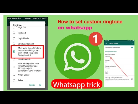 Download MP3 How to Set Custom Ringtone on Whatsapp ( Notification Tone Change) l Dicinex