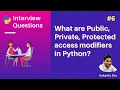 What are Access modifiers Public Protected Private in Python Python Interview Questions