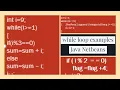 Practice questions on While loop Statement using Java Net Beans