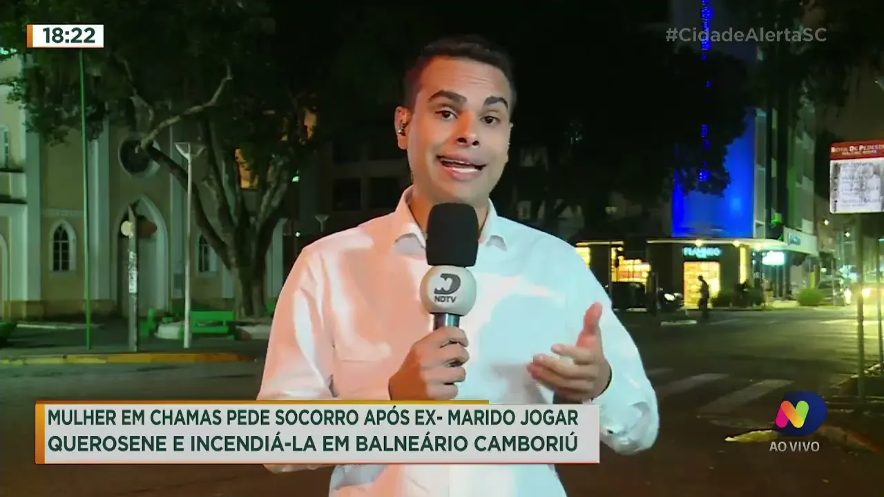 Ex-marido joga querosene e incendia mulher em Balneário Camboriú