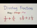How to Divide Fractions Whole Numbers and Mixed Numbers Keep - Change