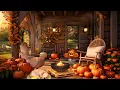 Download Lagu FALL PORCH AMBIENCE: Cozy Early Morning Autumn Sounds, Crunchy Leaves \u0026 Peaceful Fall Music