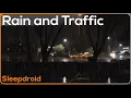 ► Regen 's nachts in de stad. Video van de regen 's nachts. Verkeer en regen klinkt voor het slapen.