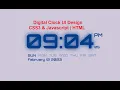 Digital Clock UI Design Using CSS3 Javascript HTML Plz Subscribe Our Channel