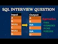 SQL Interview Question NVL Coalesce Case Decode