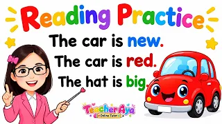 CVC Sentences Reading Practice for Kids | Easy English Sentences | Learn to Read |Teacher Aya