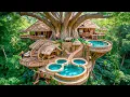 250 Days Building a Massive Underground House Complex with Multi-Tier Hot Pools Using Primitive Tool