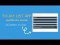 JavaScript To-Do List Project for Beginners Full Step-by-Step Tutorial