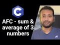 C programming Bangla Tutorial 5 37 A F C