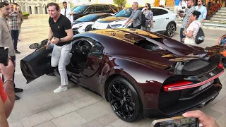Billionaire Businessman arriving in his BUGATTI CHIRON at Casino de Monaco!!