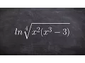 Expanding logarithmic expressions