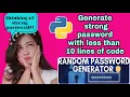 Random Password generator in 5 min Detailed Explanation of Each line Python project for beginners