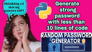 Random Password generator in 5 min Detailed Explanation of Each line Python project for beginners