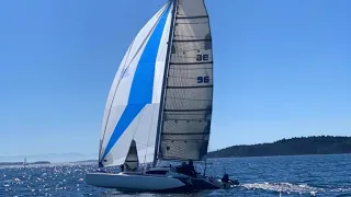 Amazing Spinnaker Run on a Trimaran in Swiftsure!!!