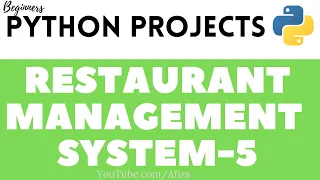 Python Projects - 1 Restaurant Management System