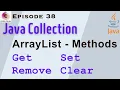 ArrayList Methods get set remove clear add ArrayList methods In Java