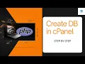 How to Create Database in cPanel PHP E-Commerce Website Tutorial