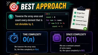 DSA Count Odd Numbers in Array Python Best Approach O n