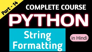 String Formatting in Python Complete Python Course in Hindi Python Tutorial for Beginners