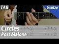 Post Malone - Circles Guitar Cover TAB Chord Tutorial MR Inst Karaoke