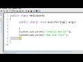 5 FIRST JAVA CODE HELLO WORLD NO INPUT N1