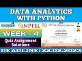 Data Analytics with Python Week 4 Assignment 4 Solution NPTEL Swayam Jan 2023