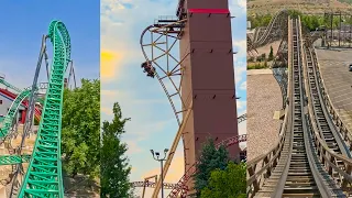 Every Roller Coaster At Lagoon Amusement Park in Utah! Cannibal! Primordial! Wicked! Front Seat POV!