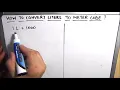 How to convert Liters to Cubic Meters Converting Liters to Meters cube Unit Conversion