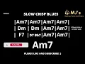 Slow Crisp Blues in A minor | 103 bpm | Guitar Backing Track