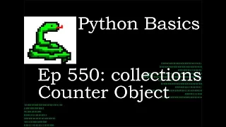 Python Basics Tutorial Collections Counter Object