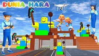 Upin Ipin Raksasa VS Noob Roblox Raksasa 😱 | Drone Polisi Yuta Temukan Jejak Kaki Misterius 