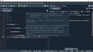 Python 13 Print the shape of a right-angled triangle using asterisks and nested while loops