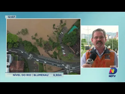 Chuva dá uma trégua e nível do rio estabiliza em Blumenau