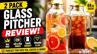 Glass Pitcher with Lid Review Beautiful Fridge Pitcher for Tea Water Cold Brew