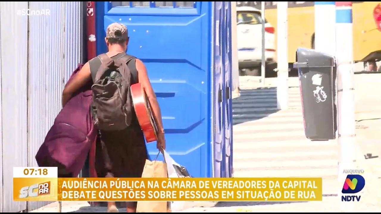 Câmara de Vereadores de Florianópolis promove audiência pública sobre pessoas em situação de rua