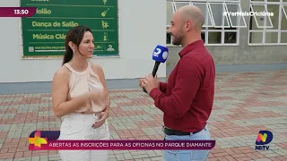 Interessados já podem se cadastrar para oficinas no Parque Diamante