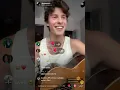 Shawn Mendes singing "Never Be Alone" live on TikTok