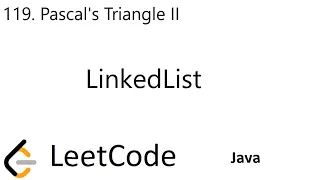 LeetCode 119 Pascal s Triangle II LinkedList Java
