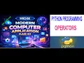 WBCHSE COMPUTER APPLICATION SCIENCE CLASS - XII 3RD SEMESTER CHAPTER 3 OPERATORS