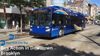 MTA NYCT Bus Bus Action Fulton Street B25 B26 B38 B52 B61 B65 60FPS