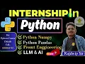 Python Internship2026 Learn Python Numpy Python pandas Promt Engg LLM AI BY RAJDWIP SIR