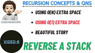 Reverse a Stack O n Auxiliary Space O 1 Auxiliary Space 6