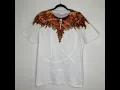 - Marcelo Burlon Men s White Flame And Wing T-shirt M