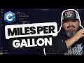 Miles Per Gallon Program in C Calculate Fuel Efficiency