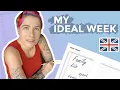 My ideal week - template for week planning